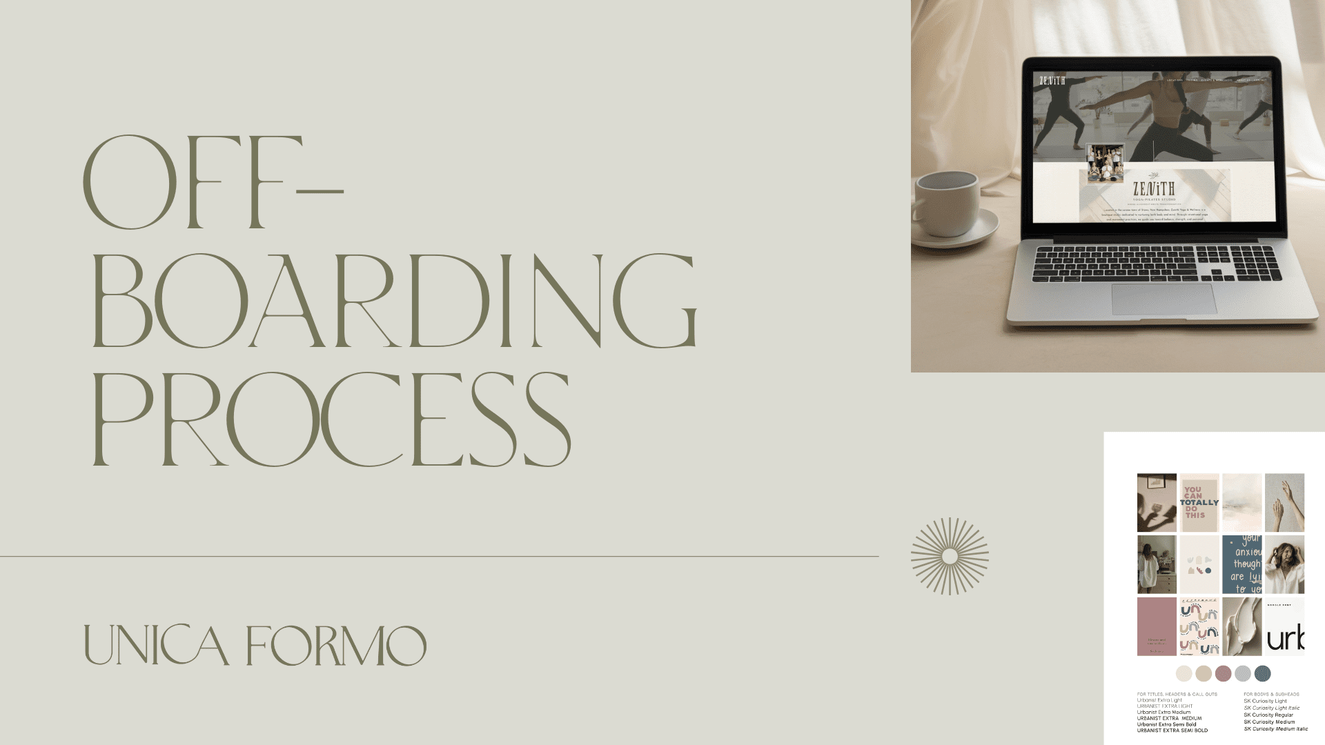 A screenshot of the front page of the Off Boarding Guide new clients get from Unica Formo for their Custom Web Design Project