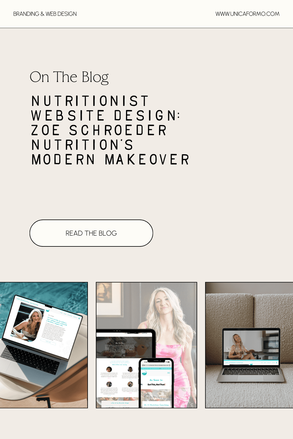 Showit Website for Nutritionist by Unica Formo
