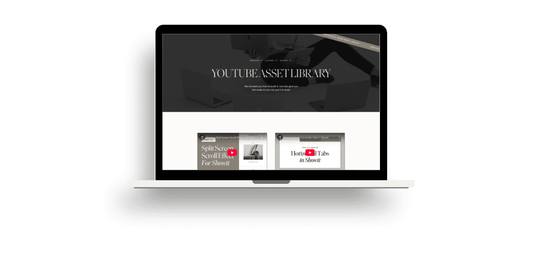 Screenshot of Norfolk Resource Library of CSS code for Showit