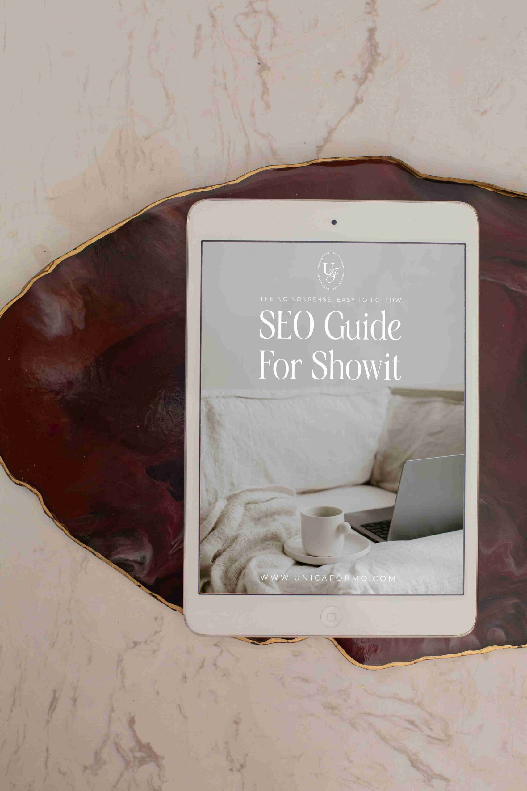 SEO guide for Showit, featuring tips and strategies for optimizing website visibility and performance.