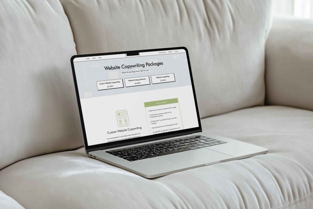 Copywriting packages by Kayla Hollatz for small buisness owners.