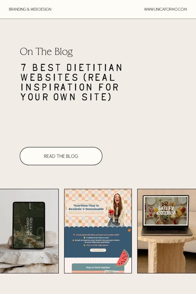 Pinterest pin for the blog post about the best websites for dietitians.