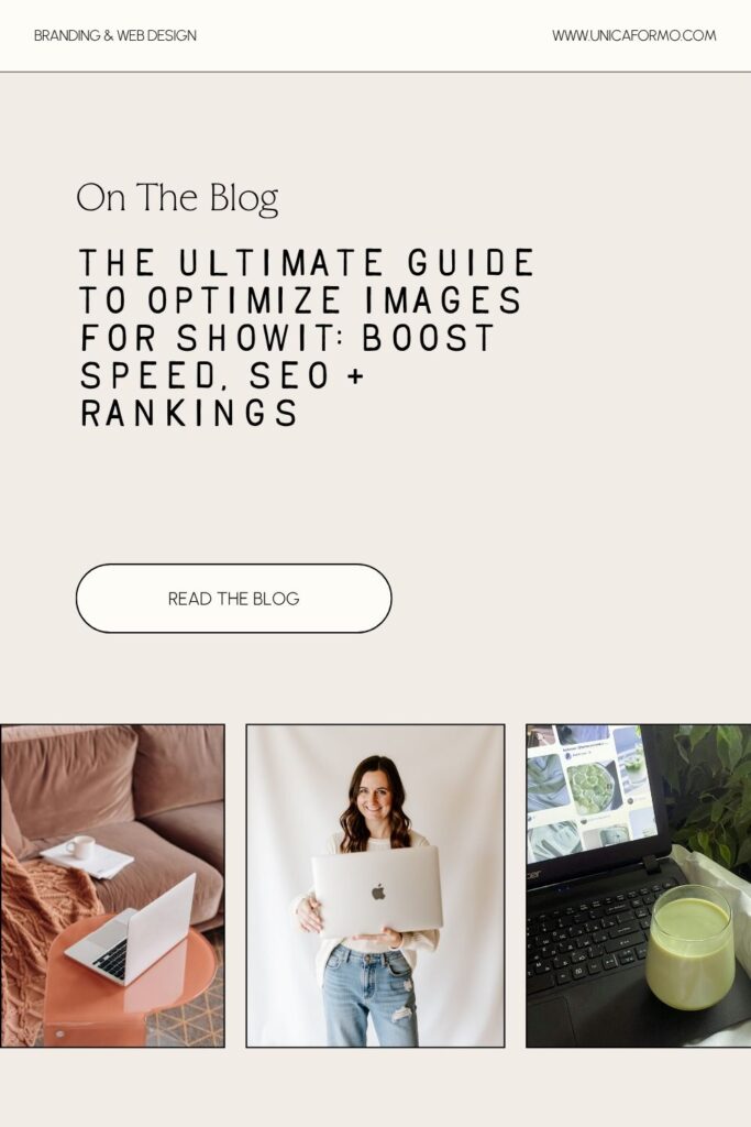 Pin for Pinterest about the Blog Post The Ultimate Guide to Optimize Images for Showit
