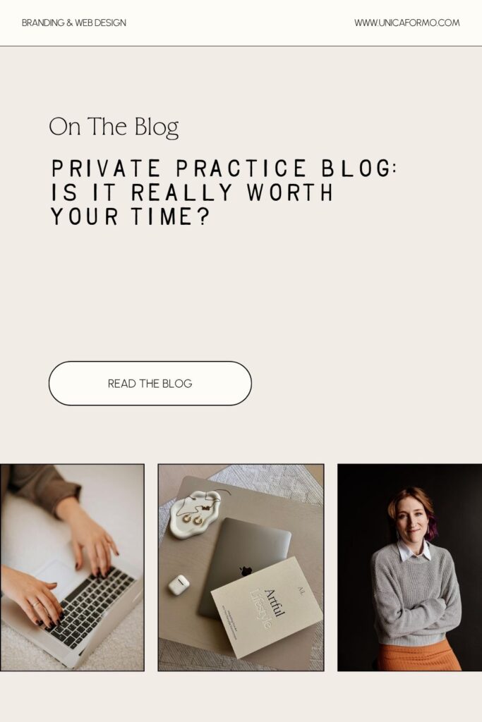 Pin for the blog Private Practice Blog: Do You Really Need One for Your Therapy Website?