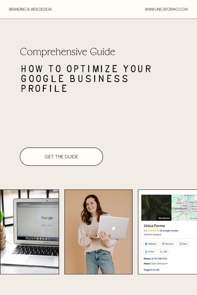 Pinterest infographic for the post How to Optimize Your Google Business Profile.